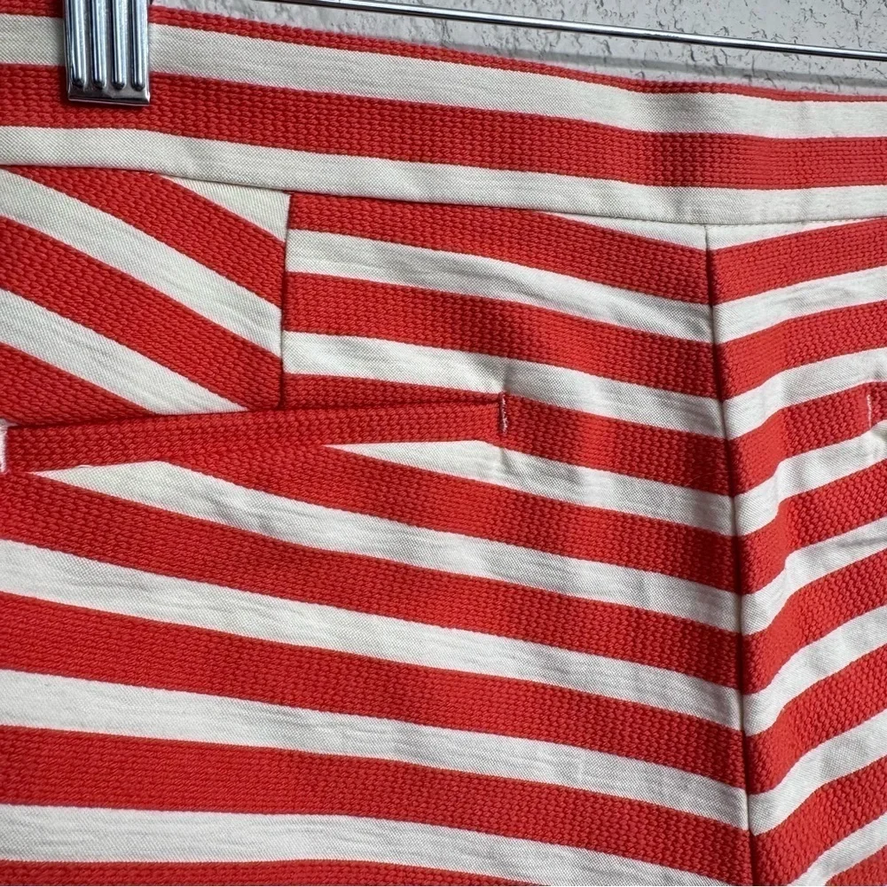 J.Crew Womens Single Pleat Shorts Striped Casual Summer Size 12 NWT